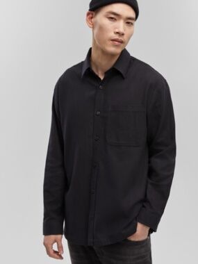 Mode of One Men's Relaxed-Fit Flannel Shirt, SIZE L NWT